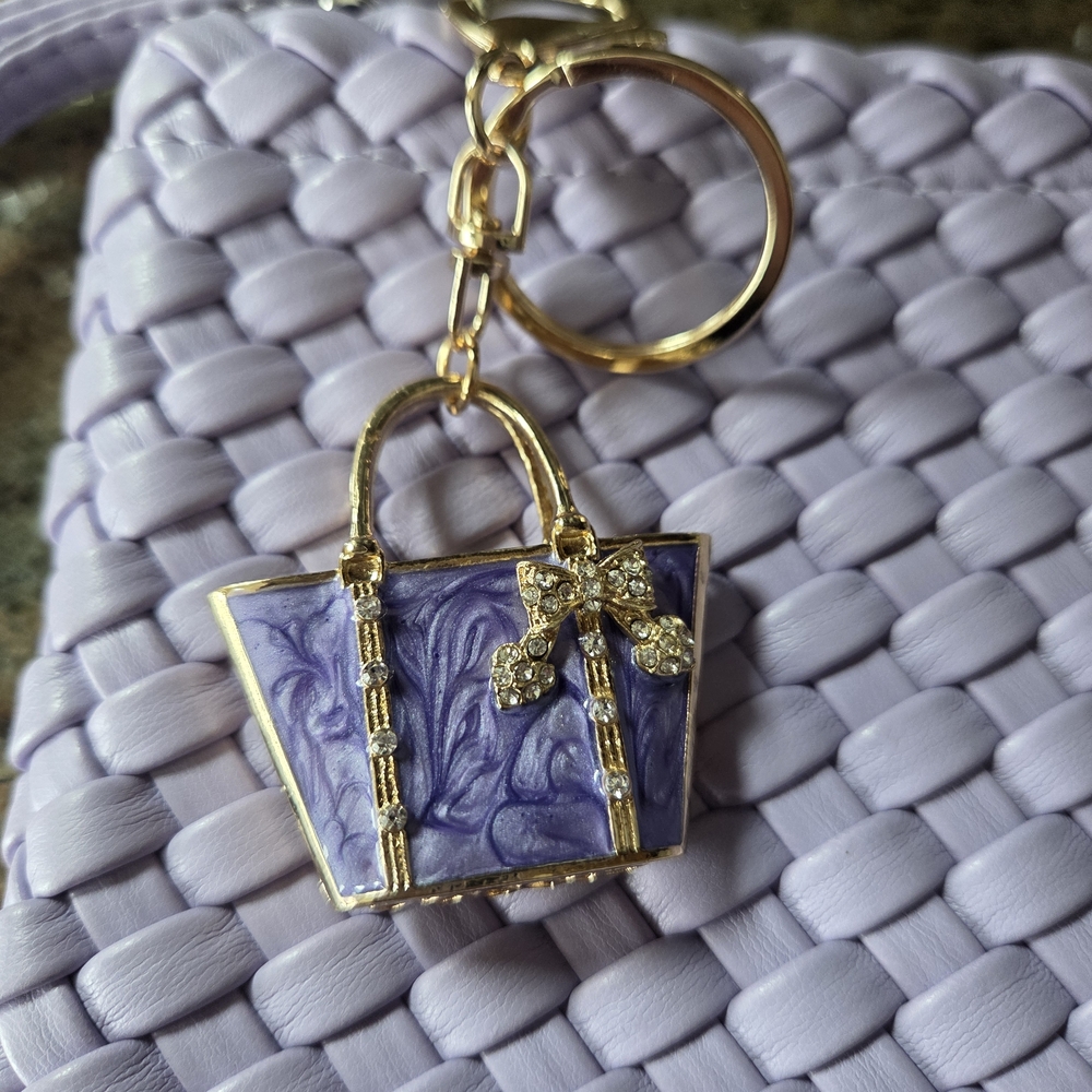 Rachel Zoe Lavender Woven Wristlet And Anuschka Wallet - Picture 2 of 11